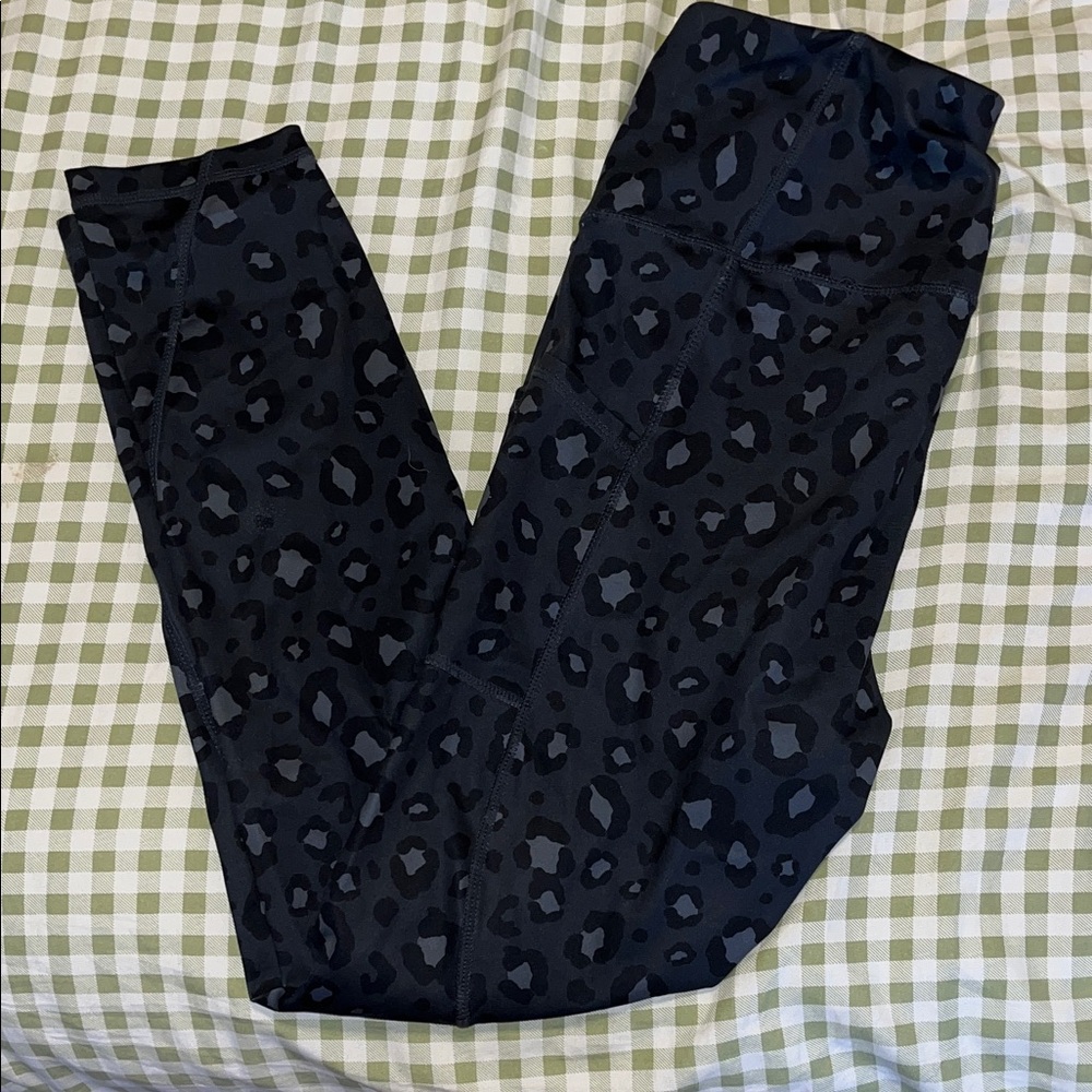 Reebok Gray Leopard Print Leggings